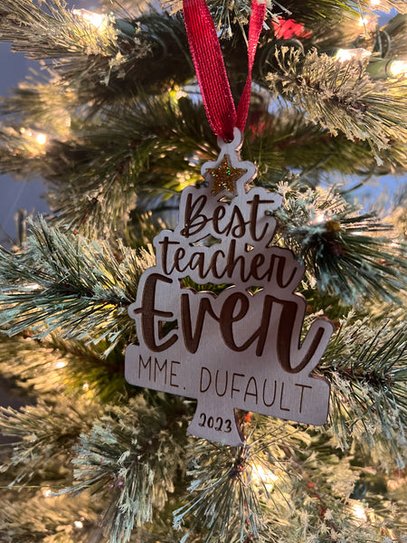 Best Teacher Personalized Ornament