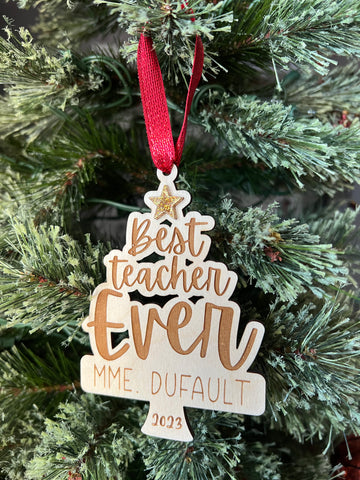 Best Teacher Personalized Ornament