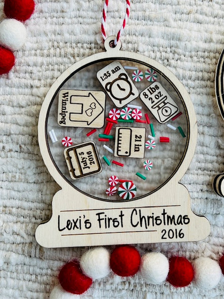 Baby's First Christmas Shaker Ornament