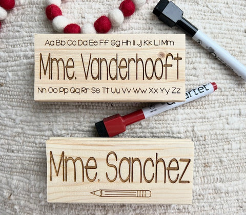 Personalized Teacher Erasers