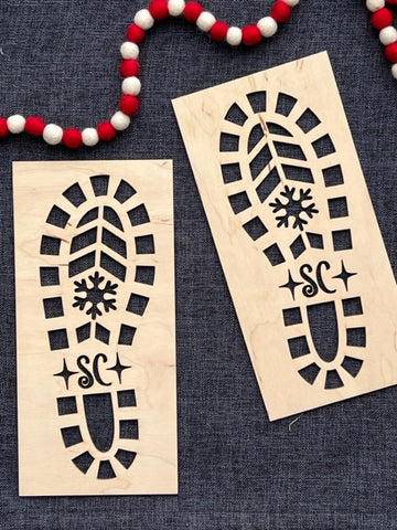 Santa Footprint Stencils