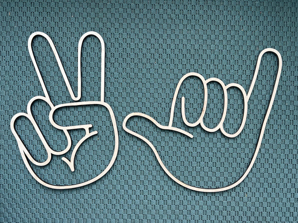 Peace Sign / Hang Loose Wooden Sign