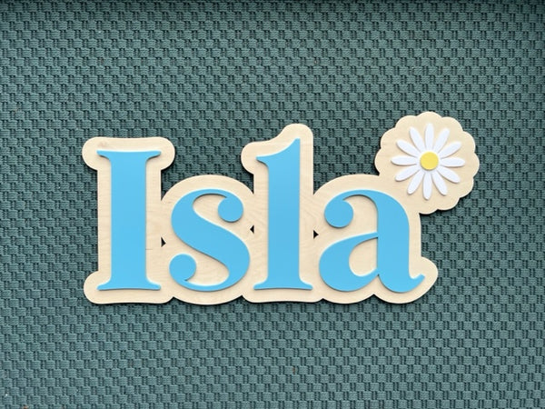 Groovy Daisy Layered Name Sign