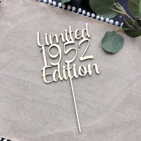 Limited Edition Cake Topper