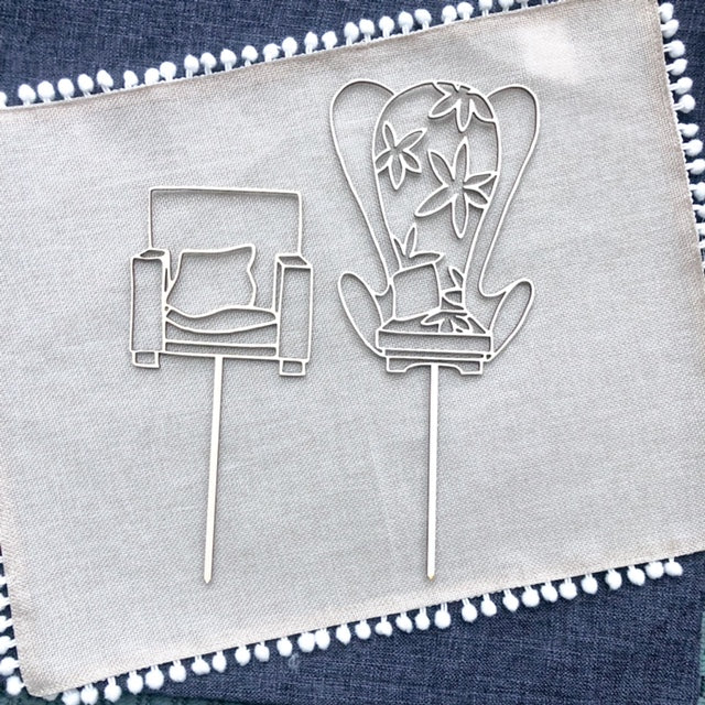 UP Chairs Cake Topper Set